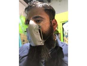 cara proteger escudo facial máscara cuadro 3d print model - Mito3D
