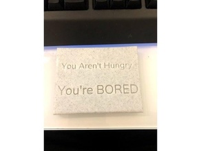 hungry bored pantry plaque working 3d print model - Mito3D