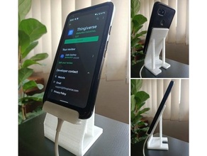 mobile phone stand charging cable support holder smartphone usb 3d print model - Mito3D