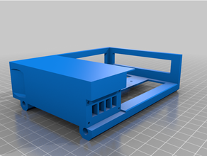 frambuesa pi 4 1u rack mount suministro caso funda montar 3d print model - Mito3D