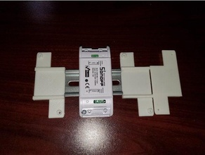 sonoff Basic Schalter Lärm Schiene montieren 3d print model - Mito3D