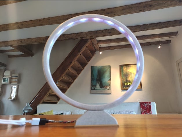conduziu anel luminária luz faixa 3D print model - Mito3D