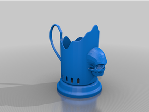 imperial glass cup holder - gubbins 3d print model - Mito3D