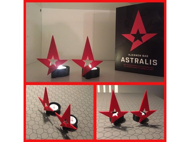 astralis candleholder candle 3D print model - Mito3D