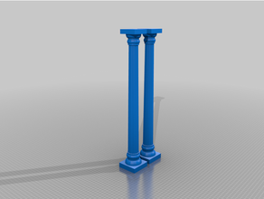 colunms antico greco colonne terreno 3d print model - Mito3D