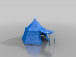 knight tent - bretonnians terrain aos bretonnian 3d print model - Mito3D