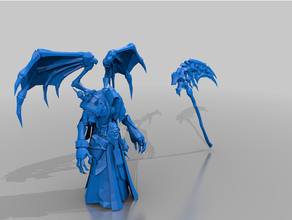 daemon prince - nurgle tm 40k aos chaos 3d print model - Mito3D