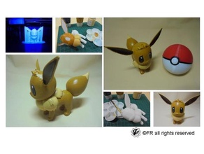 eevee & pokemon ball 3d print model - Mito3D