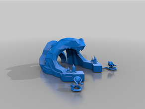serpent porte terrain 3d print model - Mito3D