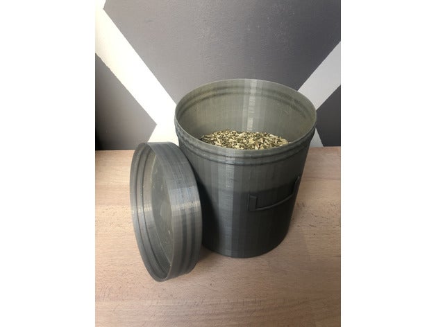 yerba mate threaded box 500g container jar 3D print model - Mito3D