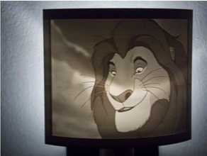 Lion Roi nuit lumière 3d print model - Mito3D