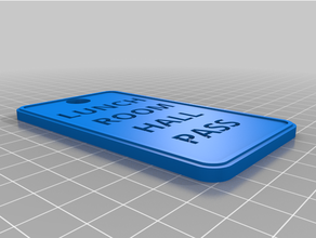 lunch room hall pass education 3d print model - Mito3D
