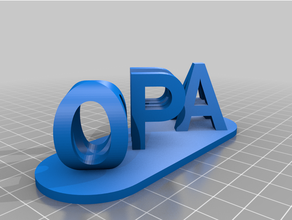 opa oma customized 3d print model - Mito3D