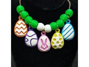 easter egg pendants abbymath april bunny charm cute earring eggs fast fun jewelry kids march necklace pendant small spring toy 3d print model - Mito3D