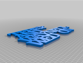 customized variable word standwculpture 3d print model - Mito3D