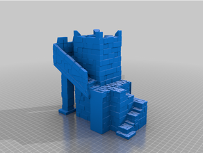 torre castillo pared dnd minis dnd5e miniaturas juegos rol mesa tabletoprpg 3d print model - Mito3D