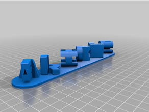 personalizzato triplicare lettera blocchi ambigramma 3d print model - Mito3D