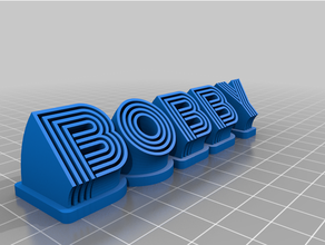personalizado Sbobby limpeza placa identificação prato remixar 3d print model - Mito3D