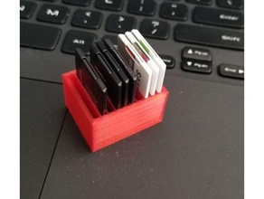 sd cartão suporte organizador 3d print model - Mito3D