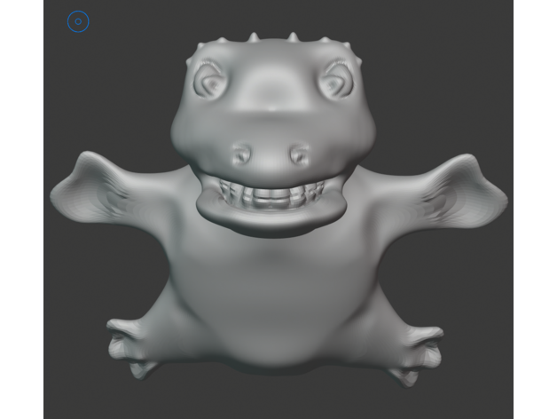 frog flying handsome psychopathic smile ugly 3D print model - Mito3D