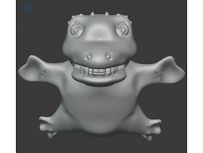 grenouille volant Beau psychopathique sourire laid 3d print model - Mito3D