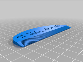 cf comb test customized 3d print model - Mito3D
