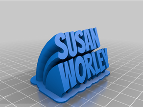worleymy customized sweeping 2-line plate text 3d print model - Mito3D