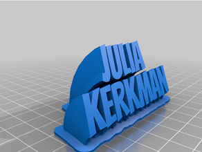 kerkmanmy customized sweeping 2-line plate text 3d print model - Mito3D