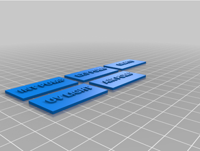 panel labels customized 3d print model - Mito3D