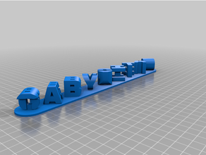 personalizado triplo legaby letter arttter blocos ambigrama 3d print model - Mito3D