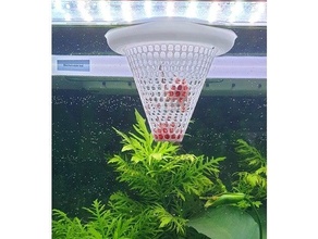 aquarium floating fish feeding cone 3d print model - Mito3D