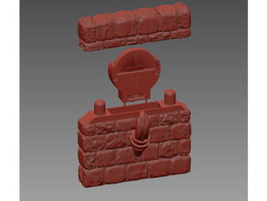 openforge stone flicker led torch wall - simplified dnd prop tiles dungeon dungeons dragons light 3d print model - Mito3D