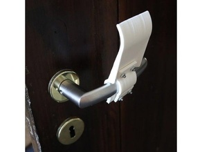 hands free door opener ellipsoïde arqué porte poignées 3d print model - Mito3D