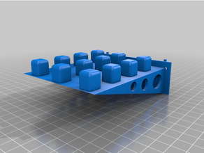 hexadécimal bit prise titulaire soutien panneau perforé 3d print model - Mito3D