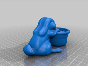 sd cards bunny tavşan kart Kulp destek 3d print model - Mito3D