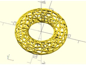 voronoi torus hollow 3d print model - Mito3D
