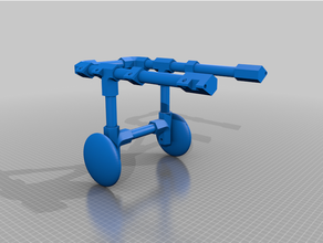 personnalisé figo arrière soutien animal compagnie fauteuil roulant 3d print model - Mito3D