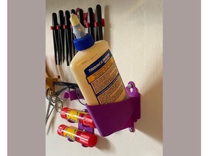 glue bottle holder woodworking tools 3d print model - Mito3D
