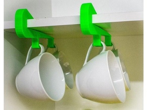 colgador tazas cup hanger 3d print model - Mito3D