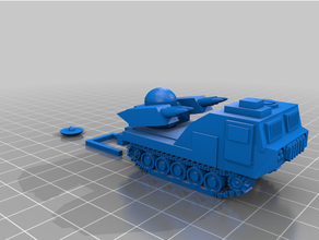 1 100 tracked rapier surface air missile 3d print model - Mito3D