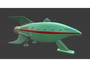 futurama espace navire 3d print model - Mito3D