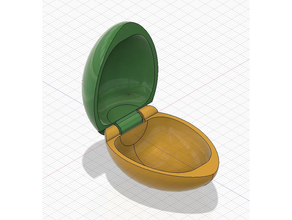 hinged egg 3d print model - Mito3D