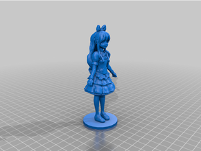 Alice aventures pays merveilles looking glass figure 3d print model - Mito3D