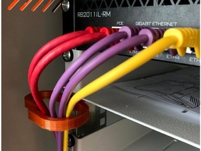 rack mountable cable clip customizer mount 3d print model - Mito3D