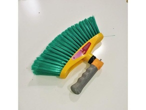 broom2brush converter dust pan bin broom broomstick brush dirt dustpan recycle reuse life waste 3d print model - Mito3D