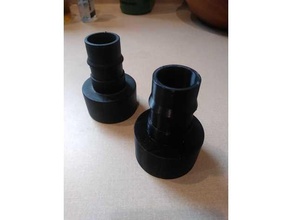 negozio vuoto tubo flessibile adattatore 1 4'' 2 spinato polvere collettore shopvac officina 3d print model - Mito3D