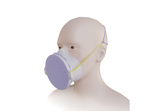 covid-19 face mask - optional exhalation valve coronavirus facemask filter 3d print model - Mito3D