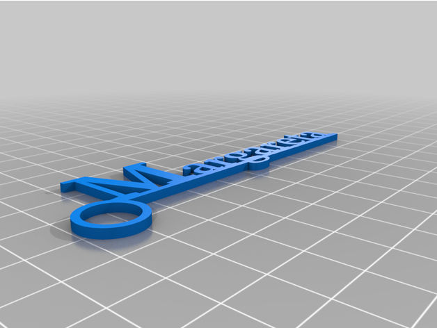 personalizzato etichetta portachiavi 3D print model - Mito3D
