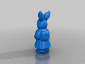 Pasqua coniglio in piedi coniglietto design contento ostern osterhase 3d print model - Mito3D