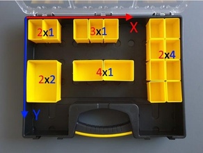 Stanley organizatör 25 boyutları çöp Kutusu keşiş düzenlemek çeşit sıralayıcı sıralama 3d print model - Mito3D